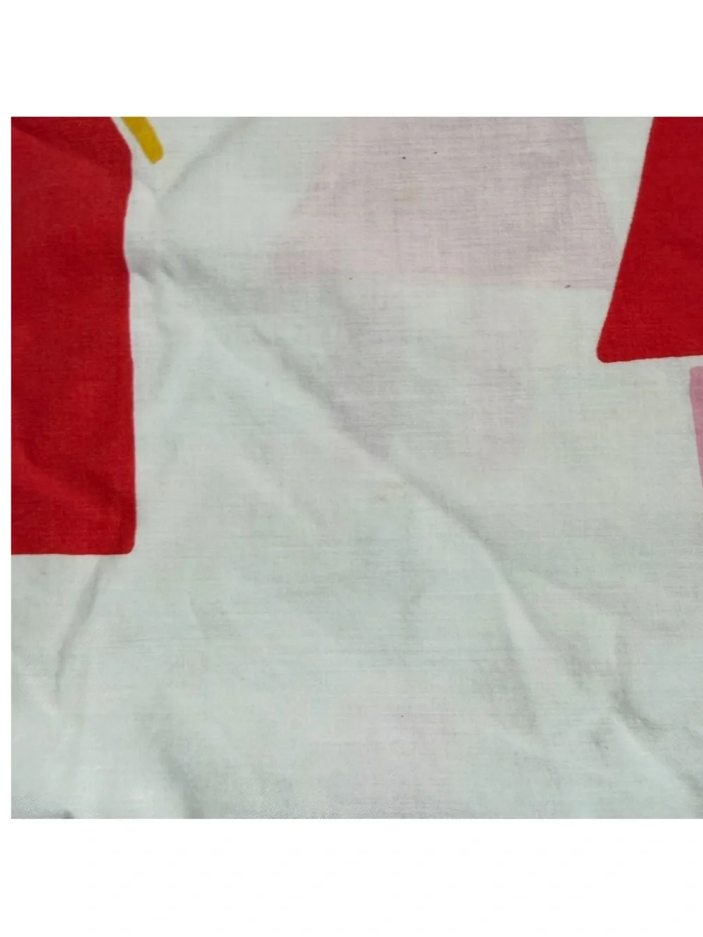 Vintage 1982 Marimekko Dan River Bo Boo Schoolhouse Pillow Case Primary Colors